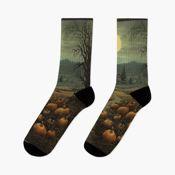 Item preview, Pumpkin Patch Overlooking the Mansion - Halloween Art designed and sold by SlayerOfKings.