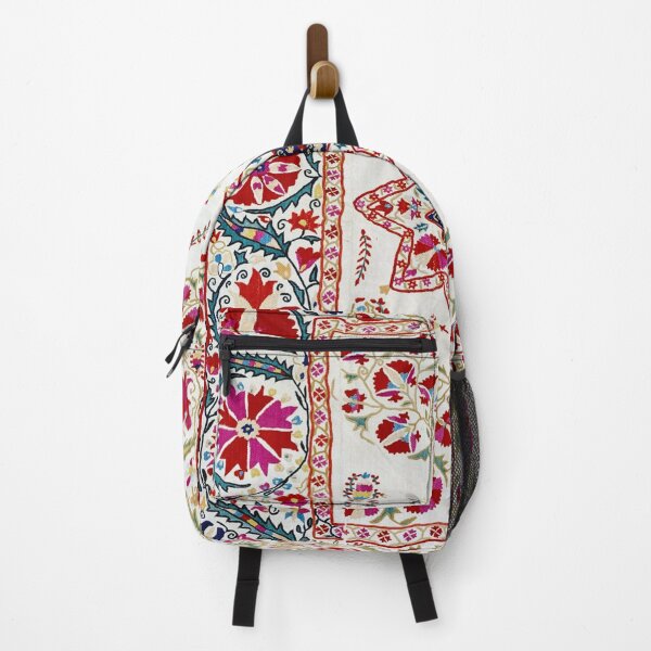 Item preview, Bokhara Nim Suzani Uzbekistan Floral Embroidery  designed and sold by Vicky Brago-Mitchell®.
