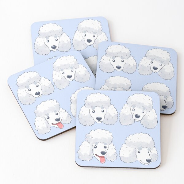 Item preview, Cute cartoon white poodle face pattern  designed and sold by Yaragold.
