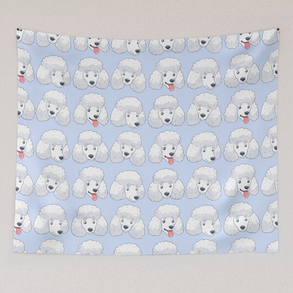 Item preview, Cute cartoon white poodle face pattern  designed and sold by Yaragold.