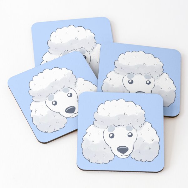Item preview, Cute white poodle dog face  designed and sold by Yaragold.