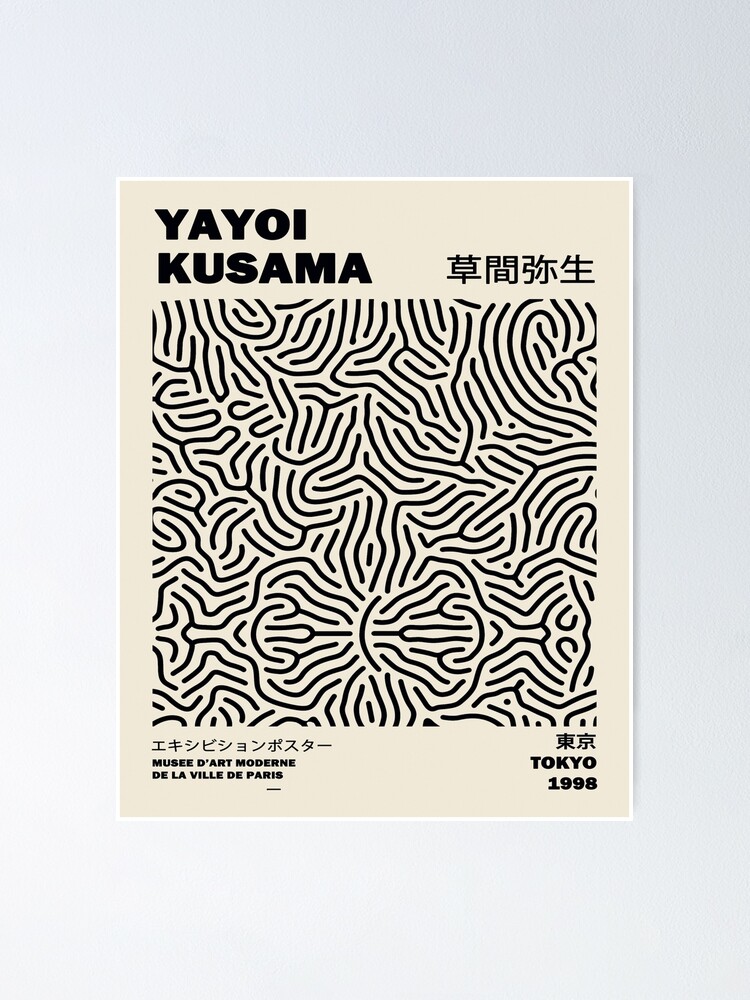 Kusama portrait, Yayoi Kusama Pop art, Homage on Kusama painting Art Print