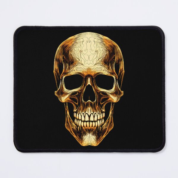 Item preview, Luminous Golden Skull: Hyper-Detailed Art designed and sold by aigcx.