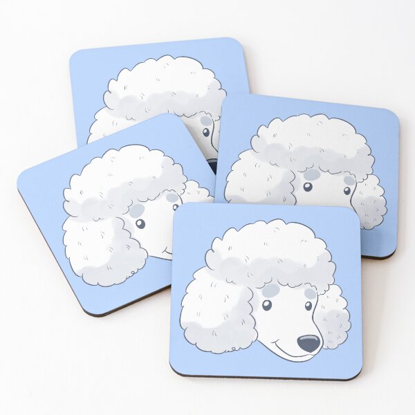 Item preview, Cute white poodle dog face  designed and sold by Yaragold.