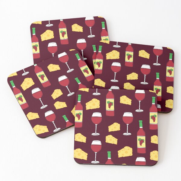 Item preview, Wine and Cheese Pattern designed and sold by HotHibiscus.
