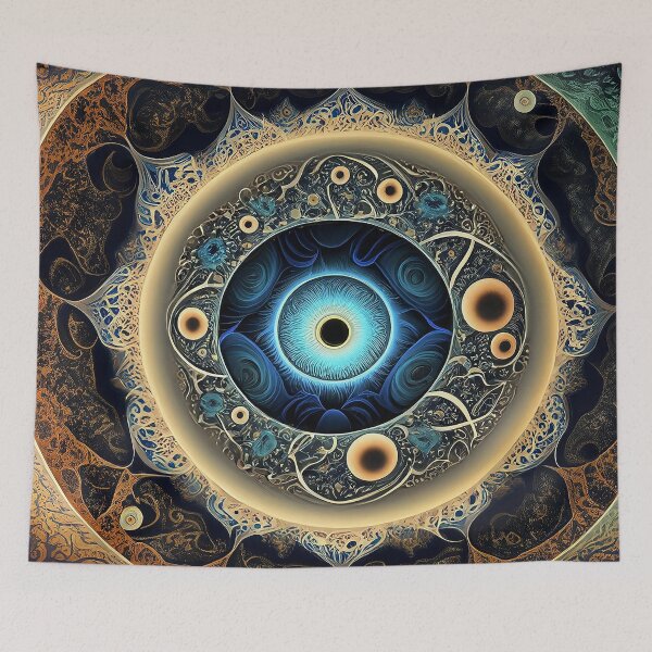 Item preview, Blue Eye of the Universe | Fractals and Mandalas | Sublime Nature designed and sold by monkeybusiness.pt.