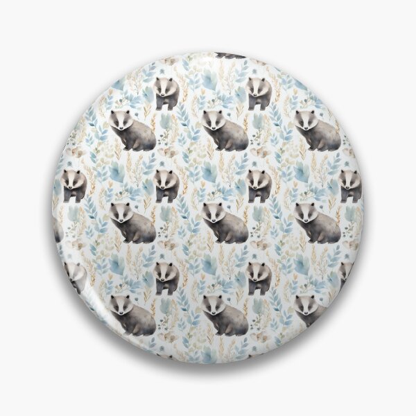 Artikelvorschau, Untamed Grace: A Majestic Badger Portrait in Watercolor entworfen und verkauft von qoodesignstudio.