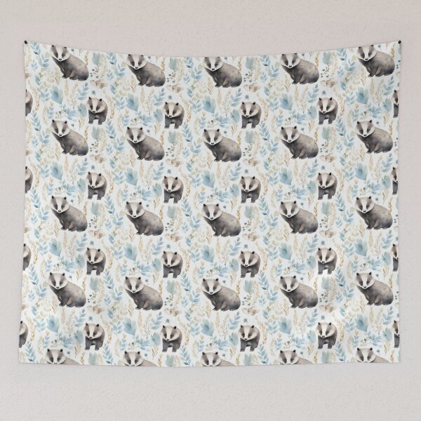 Item preview, Untamed Grace: A Majestic Badger Portrait in Watercolor designed and sold by qoodesignstudio.