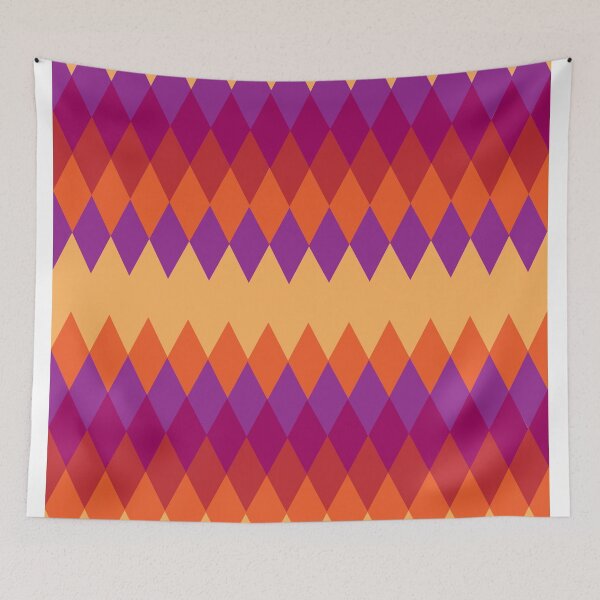 Item preview, Rhombus pattern of warm colors designed and sold by La Font.