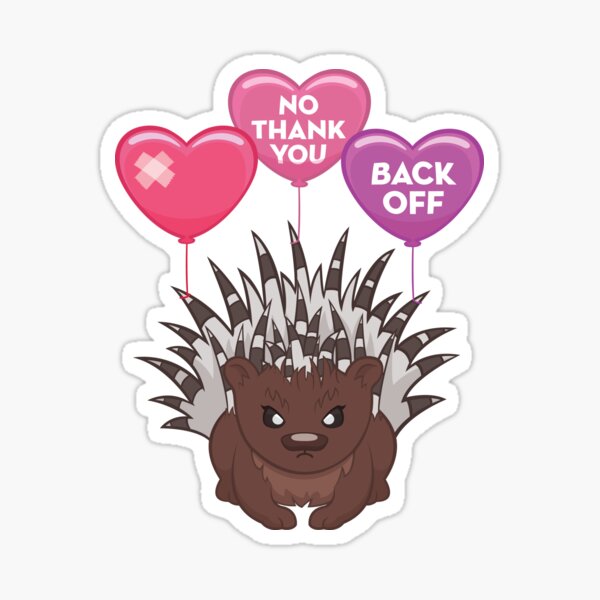 Grumpy Porcupine Sticker