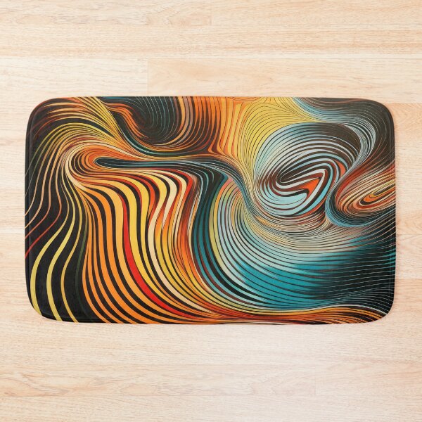 Item preview, Abstract Swirls In 70s Colors designed and sold by MysticMarble.
