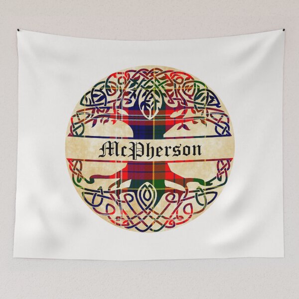 Item preview, McPherson Tree of Life Clan Scottish Surname tartan designed and sold by BagTown Clans.