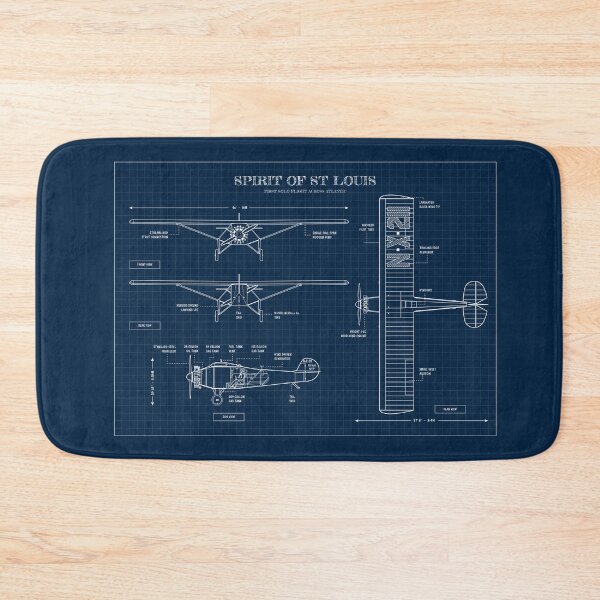 Item preview, Spirit of St. Louis  (Horizontal - Navy Bluerprint) designed and sold by BGALAXY.