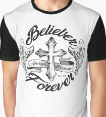 Belieber Forever Always Believe Scripty Graphic T-Shirt
