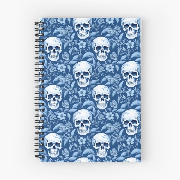 Item preview, Baby Blue & White Skulls Composite Overlay Pattern #1 designed and sold by ARTficiallyAnon.
