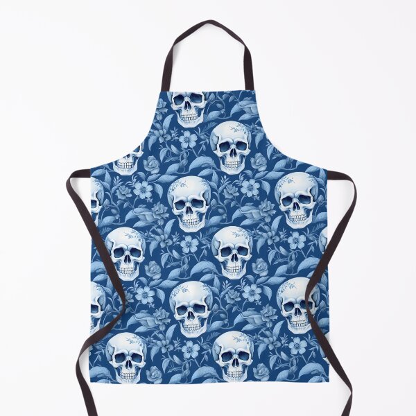Item preview, Baby Blue & White Skulls Composite Overlay Pattern #1 designed and sold by ARTficiallyAnon.