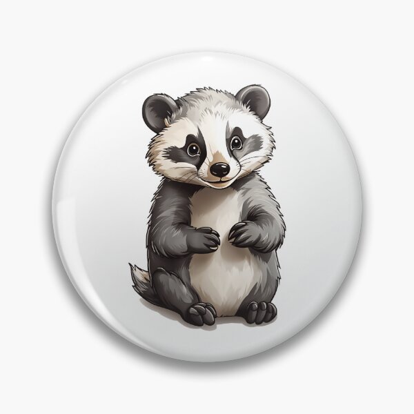 Item preview, Cute Badger Cub sticker designed and sold by PenAndPalette.