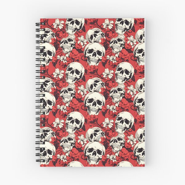 Item preview, Cherry Red & Off White Skulls Composite Overlay Pattern #1 designed and sold by ARTficiallyAnon.