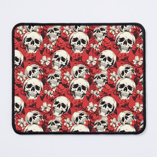 Item preview, Cherry Red & Off White Skulls Composite Overlay Pattern #1 designed and sold by ARTficiallyAnon.