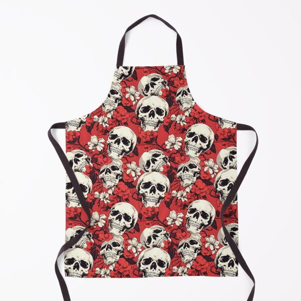 Item preview, Cherry Red & Off White Skulls Composite Overlay Pattern #1 designed and sold by ARTficiallyAnon.