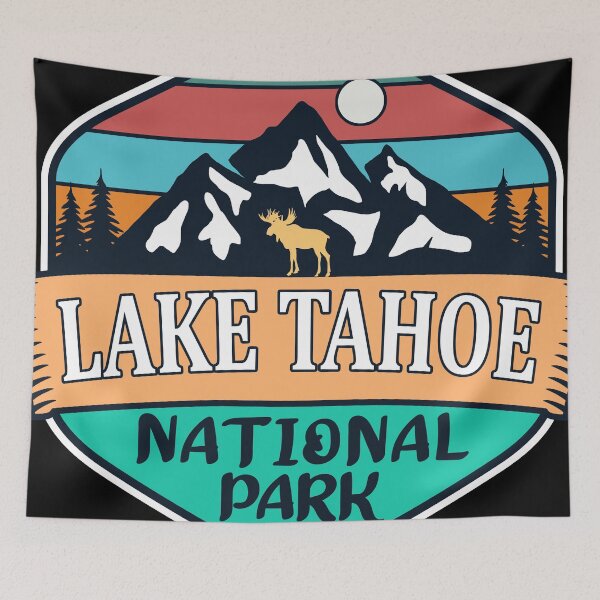 Aperçu de l'œuvre Lake Tahoe Californie-Vintage créée et vendue par nature-space.