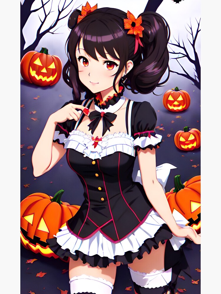 Halloween Anime Girl Sticker for Sale by HQualityClothes