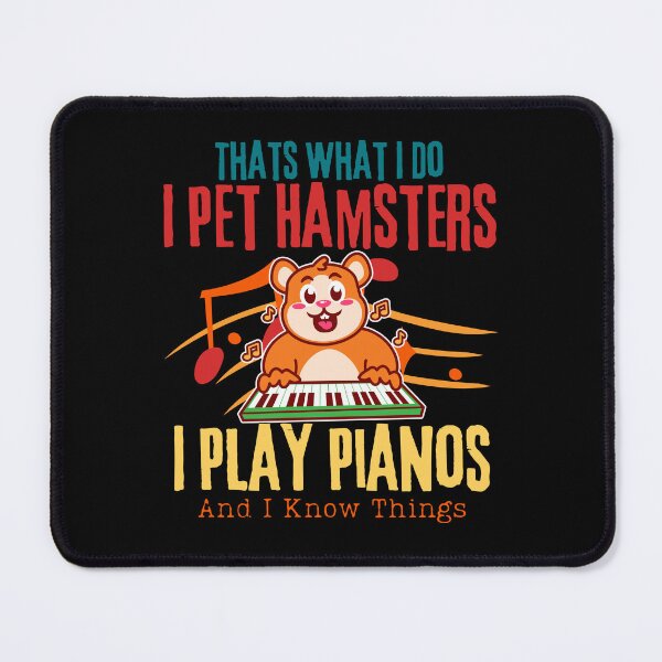 Item preview, Funny Quote Vintage Golden Hamster Small Pets Lover That's What I Do I Pet Hamsters I Play Piano And I Know Things , Cute Saying designed and sold by Thevulcano.