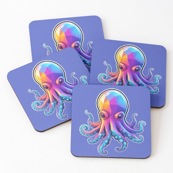 Item preview, cute colorful octopus designed and sold by lumbarjack.