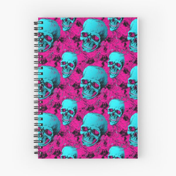 Item preview, Hot Pink & Cyan Skulls Composite Overlay Pattern #2 designed and sold by ARTficiallyAnon.