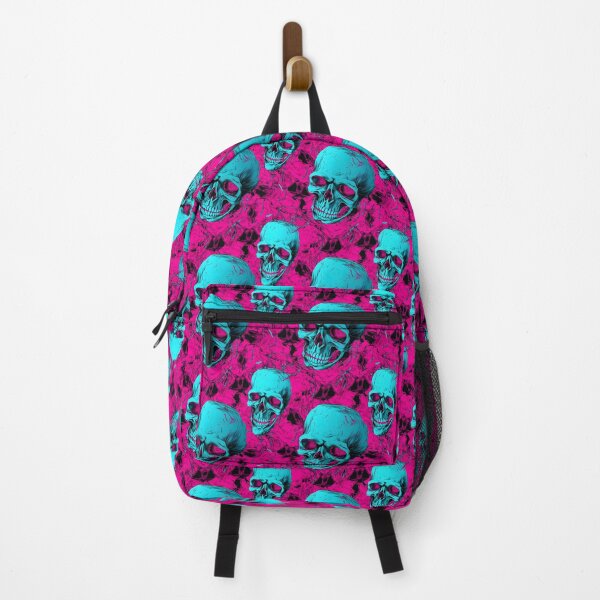 Item preview, Hot Pink & Cyan Skulls Composite Overlay Pattern #2 designed and sold by ARTficiallyAnon.