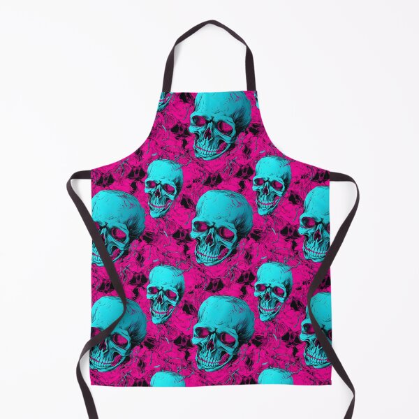 Item preview, Hot Pink & Cyan Skulls Composite Overlay Pattern #2 designed and sold by ARTficiallyAnon.
