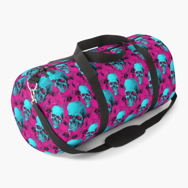 Item preview, Hot Pink & Cyan Skulls Composite Overlay Pattern #2 designed and sold by ARTficiallyAnon.