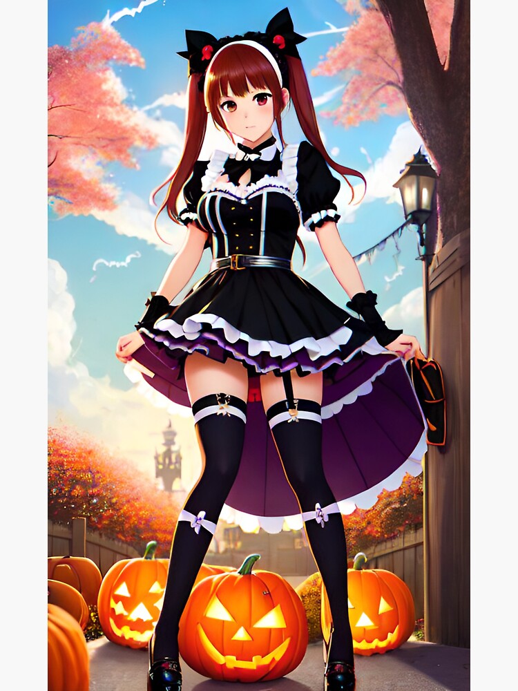 Halloween Anime Girl Sticker for Sale by HQualityClothes