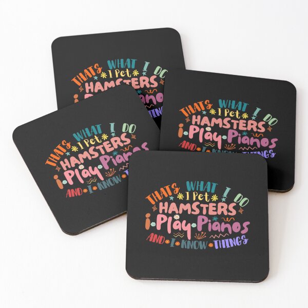 Item preview, That's What I Do I Pet Hamsters I Play Piano And I Know Things, Groovy Colorful Art, Quote designed and sold by Thevulcano.
