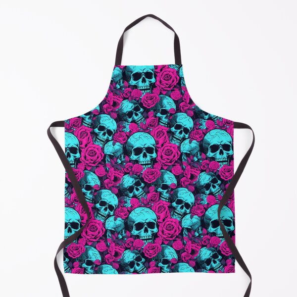 Item preview, Hot Pink & Cyan Skulls Composite Overlay Pattern #3 designed and sold by ARTficiallyAnon.