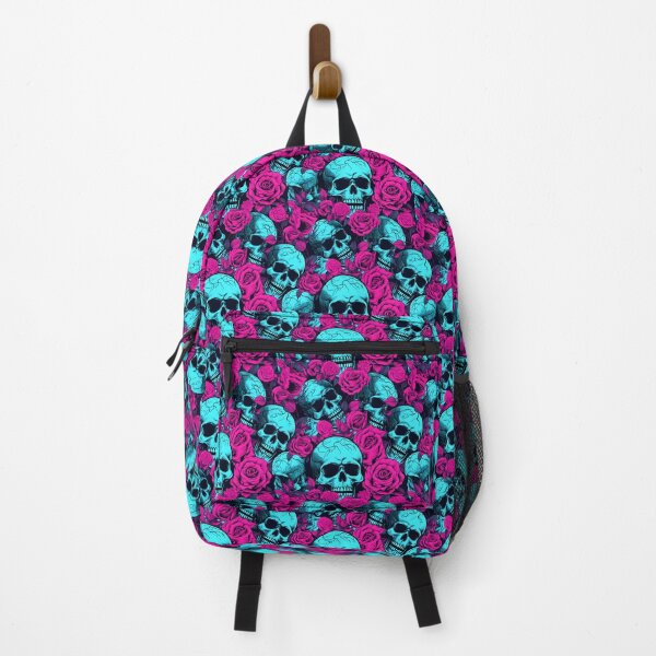 Item preview, Hot Pink & Cyan Skulls Composite Overlay Pattern #3 designed and sold by ARTficiallyAnon.