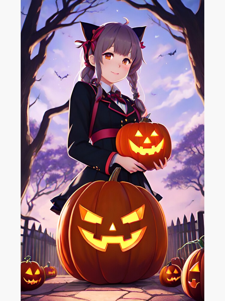 Halloween Anime Girl Sticker for Sale by HQualityClothes
