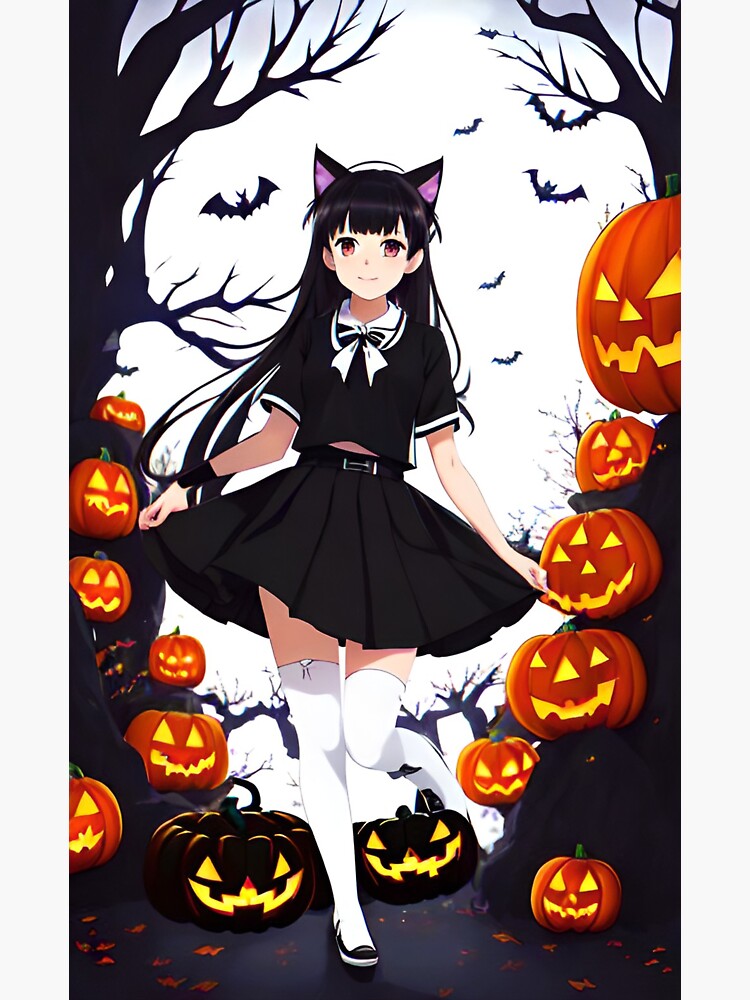 Halloween Anime Girl Sticker for Sale by HQualityClothes