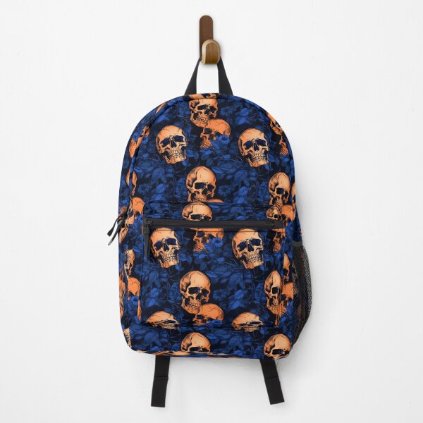 Item preview, Royal Blue & Peach Skulls Composite Overlay Pattern #1 designed and sold by ARTficiallyAnon.