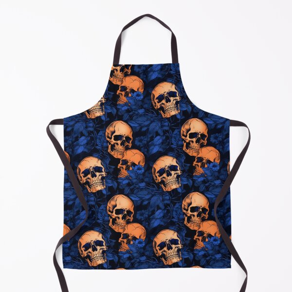 Item preview, Royal Blue & Peach Skulls Composite Overlay Pattern #1 designed and sold by ARTficiallyAnon.