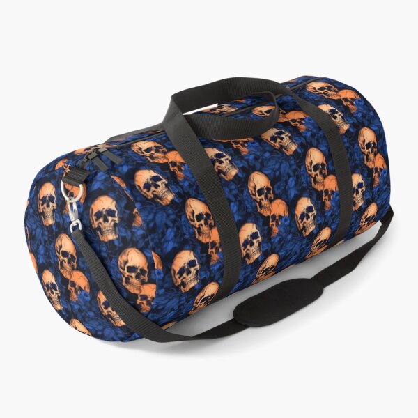 Item preview, Royal Blue & Peach Skulls Composite Overlay Pattern #1 designed and sold by ARTficiallyAnon.