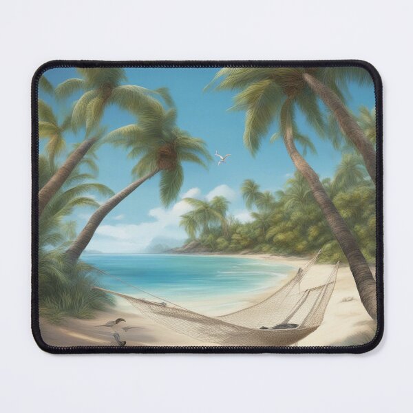 Item preview, Tropical Island Beach: Pristine Sands & Azure Waters Print designed and sold by The-Library.