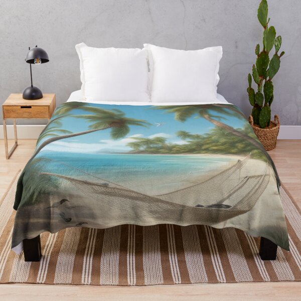 Item preview, Tropical Island Beach: Pristine Sands & Azure Waters Print designed and sold by The-Library.