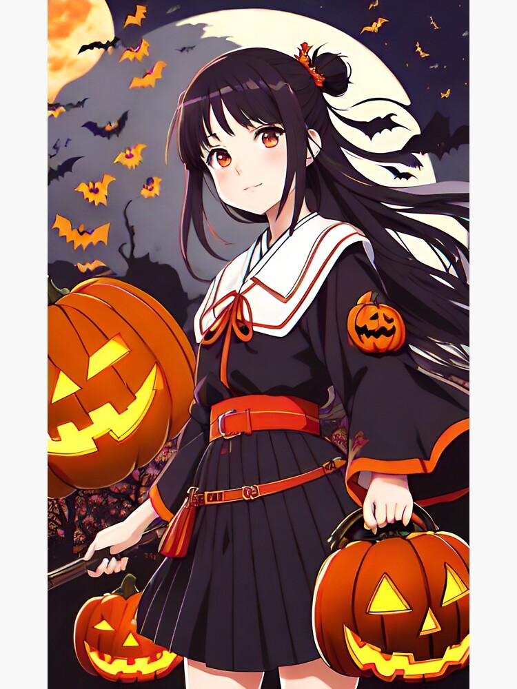 Halloween Anime Girl Sticker for Sale by HQualityClothes