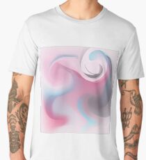 Beautiful and Colorful Abstract Digital Painting Background - Pink, Blue, Black. Graphic Design Resources, Element, Vector Illustration. Men's Premium T-Shirt