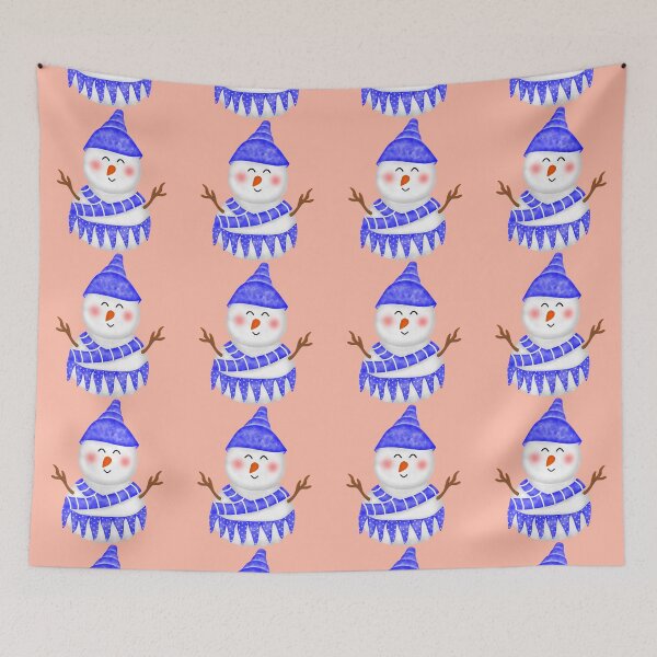 Item preview, Cute Snowman wearing shell hat designed and sold by Onanong2531.
