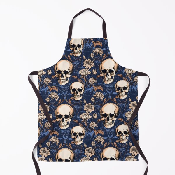 Item preview, Royal Blue & Peach Skulls Composite Overlay Pattern #2 designed and sold by ARTficiallyAnon.