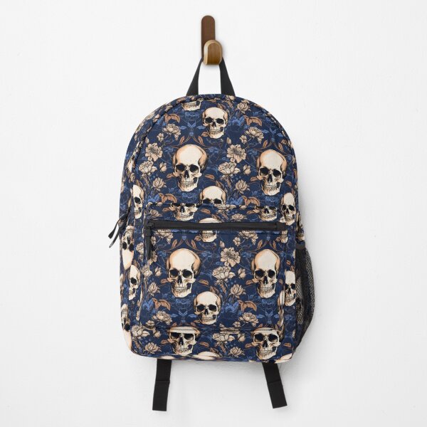 Item preview, Royal Blue & Peach Skulls Composite Overlay Pattern #2 designed and sold by ARTficiallyAnon.