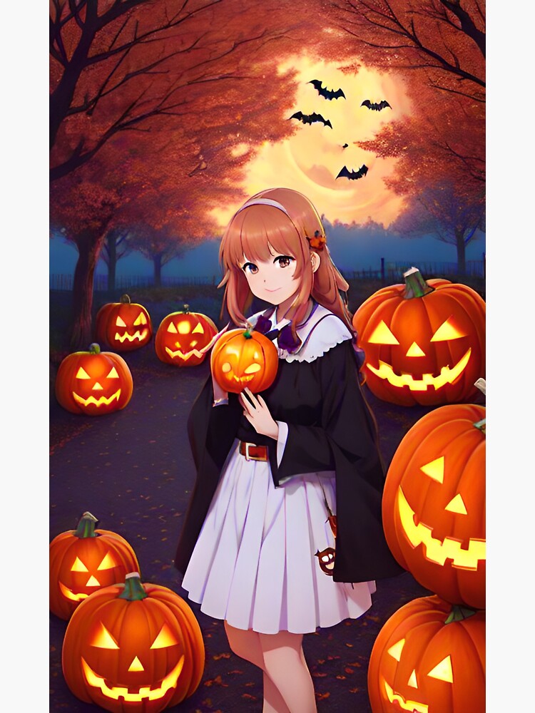 Halloween Anime Girl Sticker for Sale by HQualityClothes