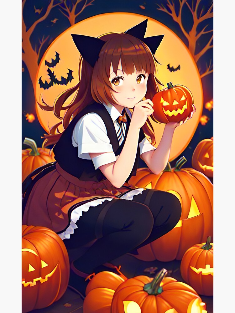 Halloween Anime Girl Sticker for Sale by HQualityClothes